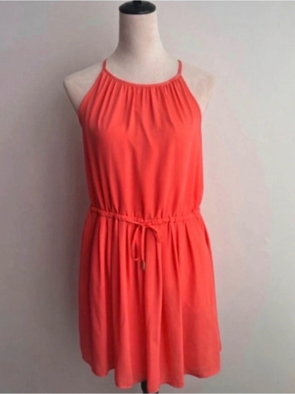 Banana Republic Coral Mini Dress With Pockets
